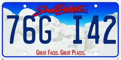 SD license plate 76GI42