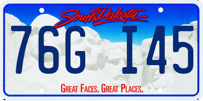 SD license plate 76GI45
