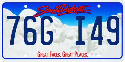 SD license plate 76GI49