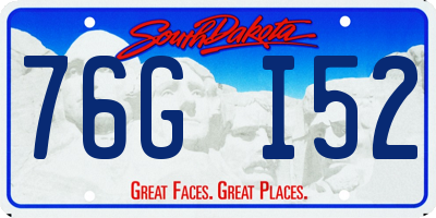 SD license plate 76GI52