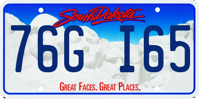 SD license plate 76GI65