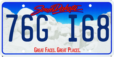 SD license plate 76GI68