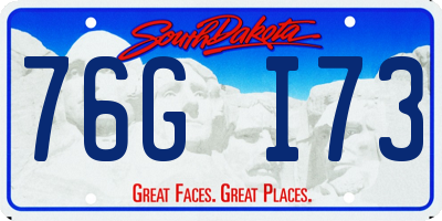 SD license plate 76GI73