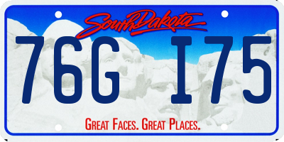 SD license plate 76GI75