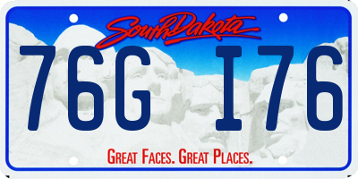 SD license plate 76GI76