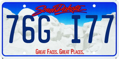 SD license plate 76GI77