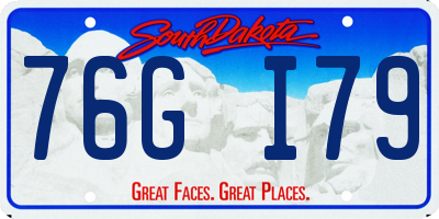 SD license plate 76GI79