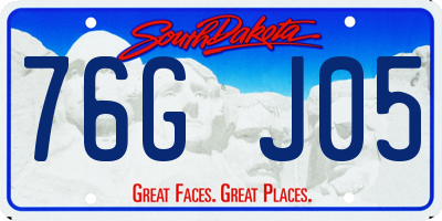 SD license plate 76GJ05