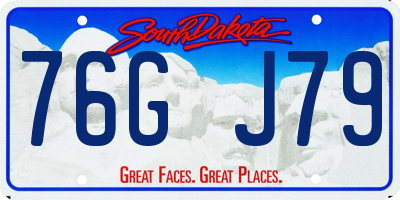 SD license plate 76GJ79