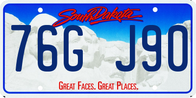 SD license plate 76GJ90