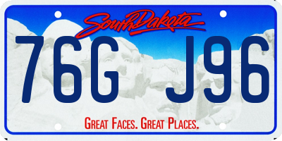 SD license plate 76GJ96