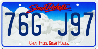 SD license plate 76GJ97