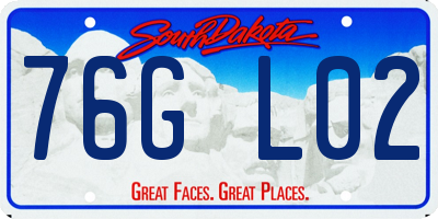 SD license plate 76GL02