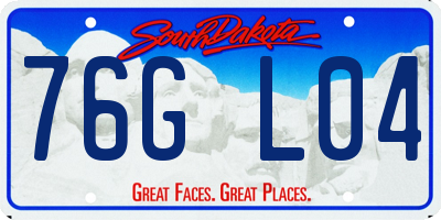 SD license plate 76GL04