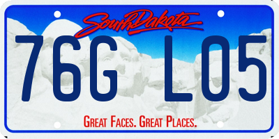 SD license plate 76GL05