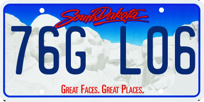 SD license plate 76GL06