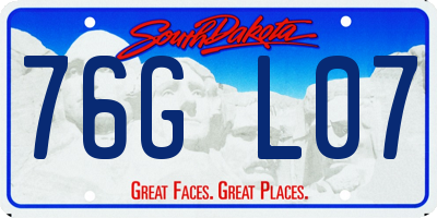 SD license plate 76GL07