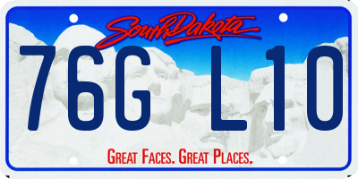 SD license plate 76GL10