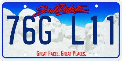 SD license plate 76GL11