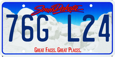 SD license plate 76GL24