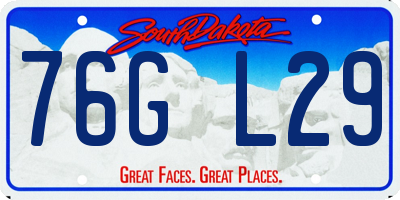 SD license plate 76GL29