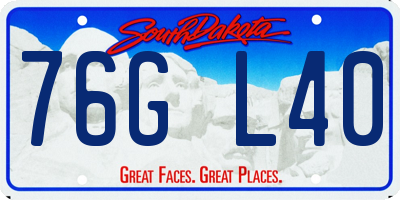 SD license plate 76GL40