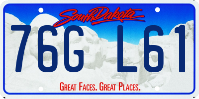 SD license plate 76GL61