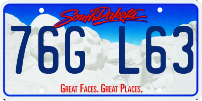 SD license plate 76GL63
