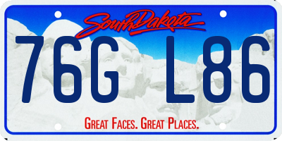 SD license plate 76GL86