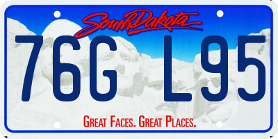 SD license plate 76GL95