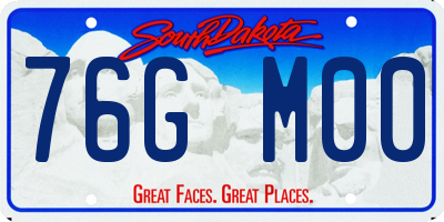 SD license plate 76GM00