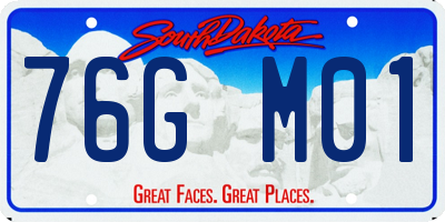 SD license plate 76GM01