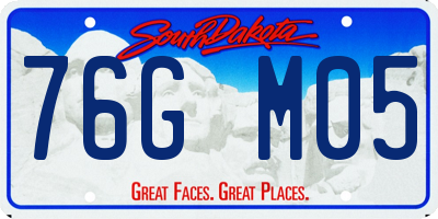 SD license plate 76GM05
