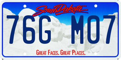 SD license plate 76GM07