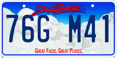 SD license plate 76GM41