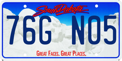 SD license plate 76GN05