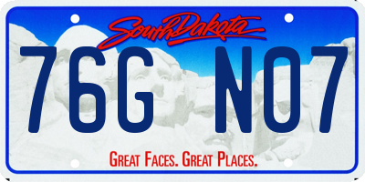 SD license plate 76GN07