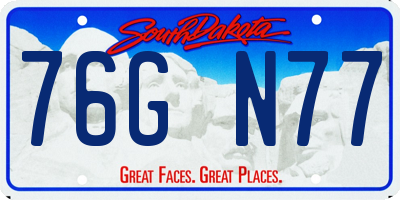 SD license plate 76GN77