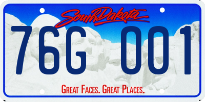 SD license plate 76GO01