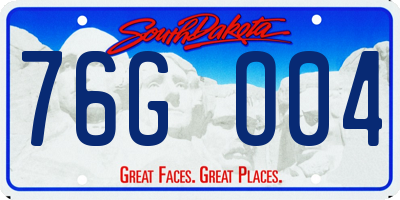 SD license plate 76GO04