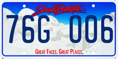 SD license plate 76GO06