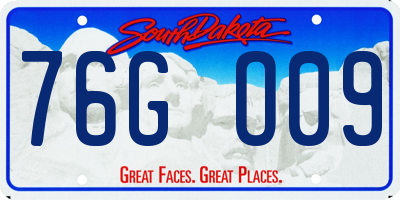 SD license plate 76GO09