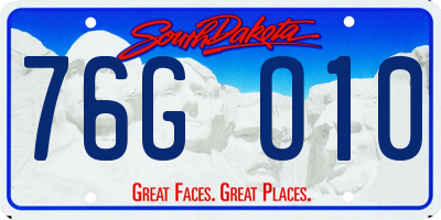 SD license plate 76GO10