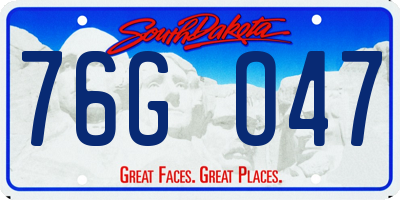 SD license plate 76GO47