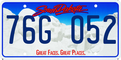 SD license plate 76GO52