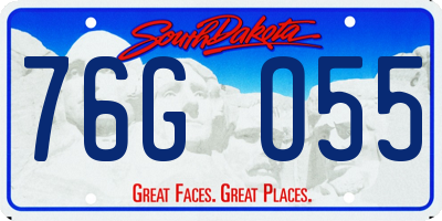SD license plate 76GO55