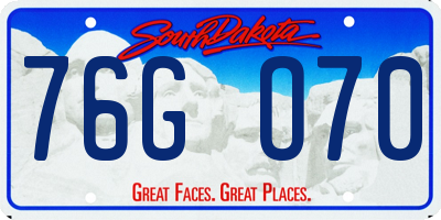 SD license plate 76GO70