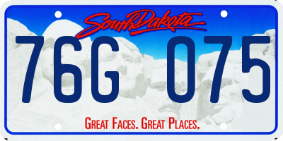 SD license plate 76GO75