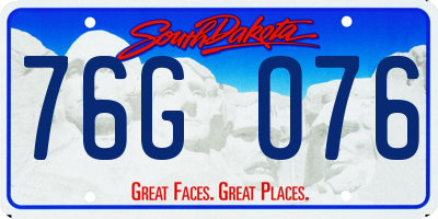 SD license plate 76GO76