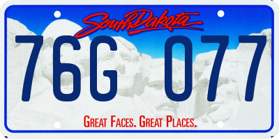 SD license plate 76GO77